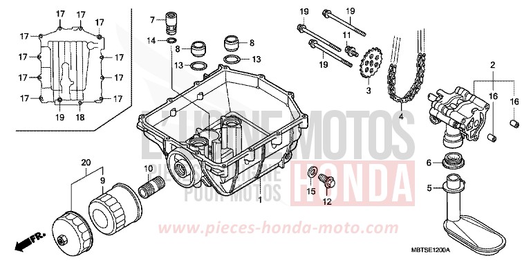 OELPUMPE von Varadero ABS SHIELD SILVER METALLIC (NH480) von 2005